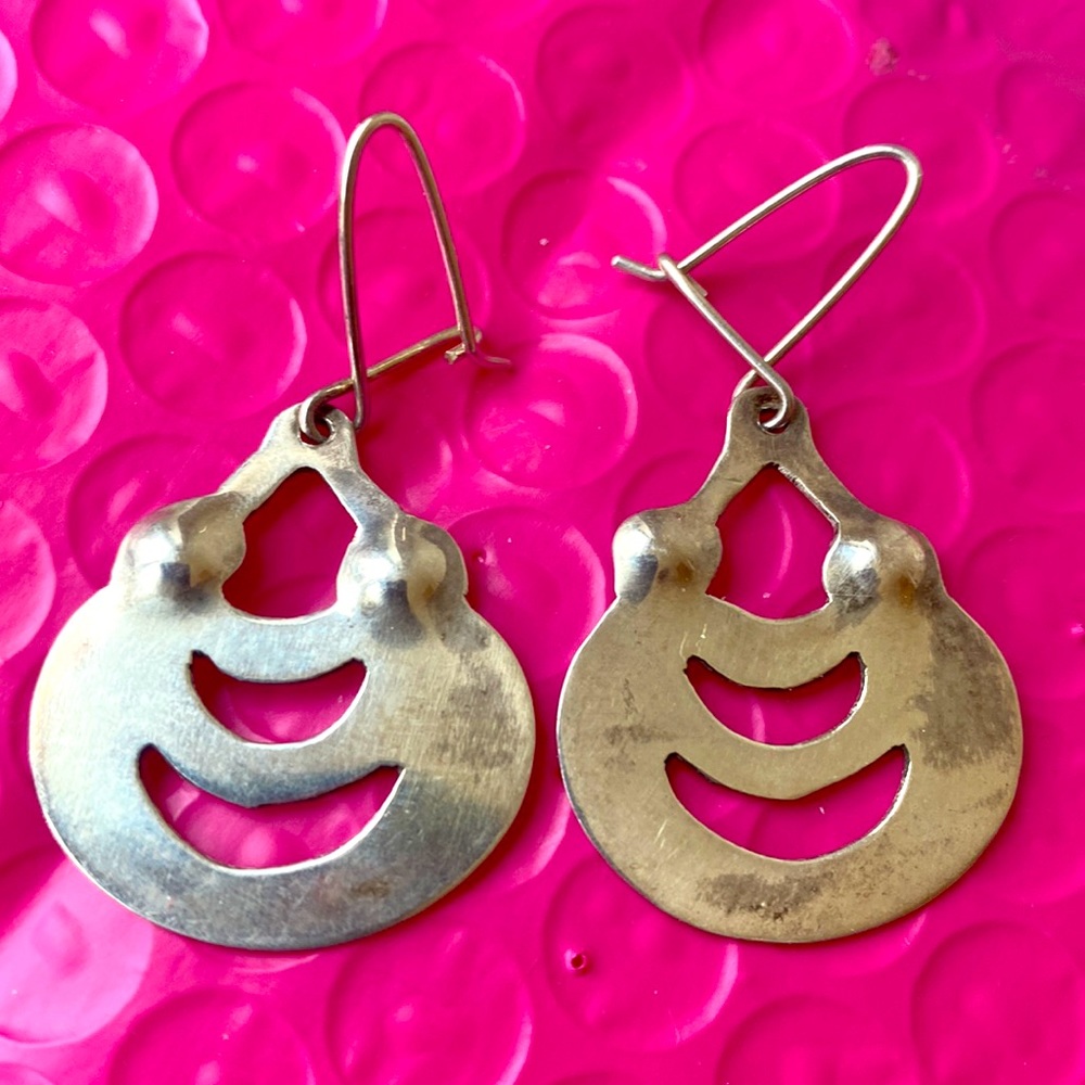 950 Sterling Silver Dangle Earrings - image 1